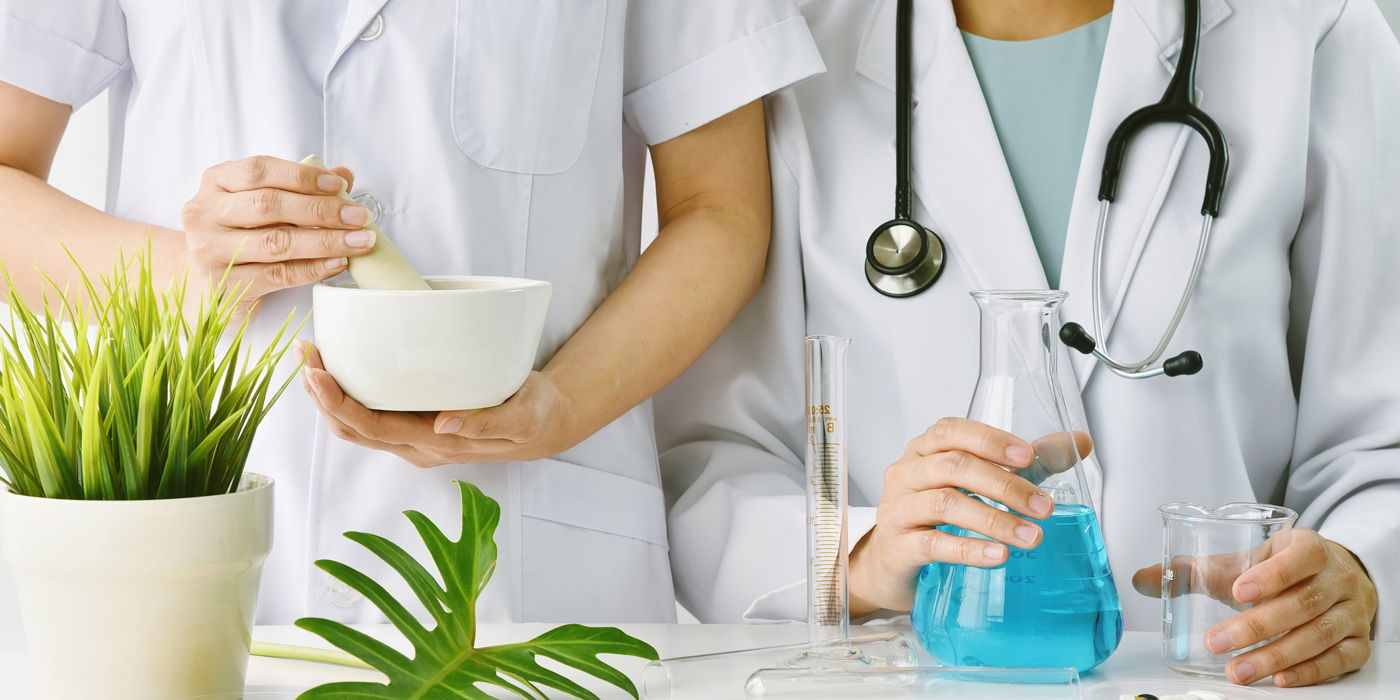 Modern and traditional medical, Alternative organic herbal drug and chemical medicine, Integrating various treatment healthcare.