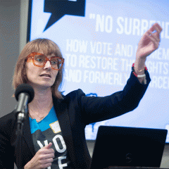 TK体育 justice studies doctoral student Emily Ratner