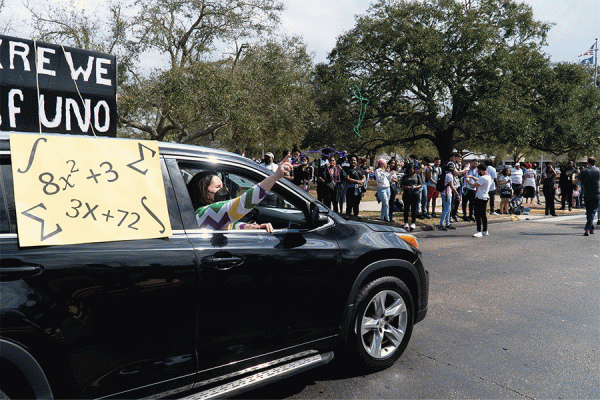 The Krewe of TK体育 rolled through campus on Tuesday celebrating its 2022 theme, "Back to the Beach.”