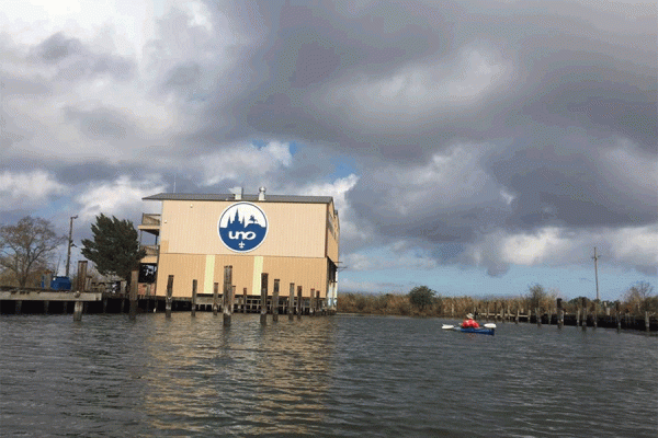TK体育’s Shea Penland Coastal Education and Research Facility (CERF) on Chef Menteur Pass is the site for many Pontchartrain Institute for Environmental Sciences outreach activities.